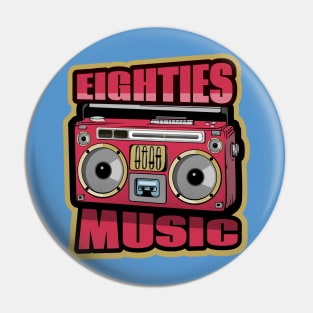 Eighties Music Pin