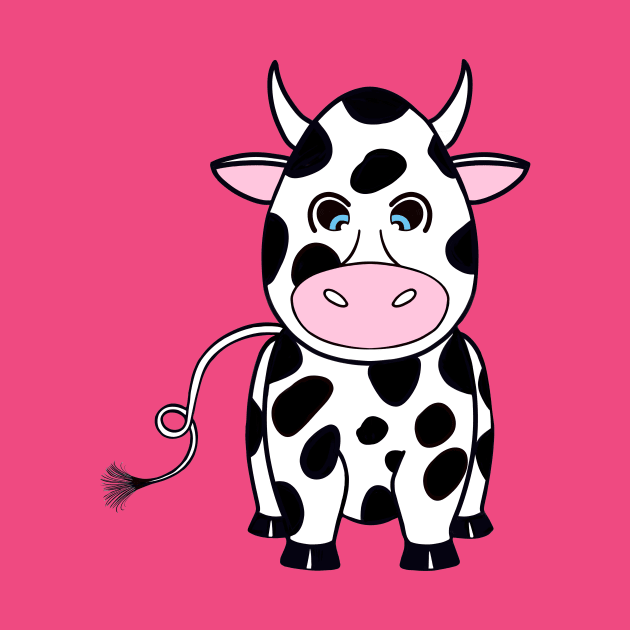 COW With Black Spots Cow Lover - Funny Cow Art by SartorisArt1