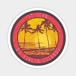 St. John United States Virgin Islands Sunset Surf Magnet