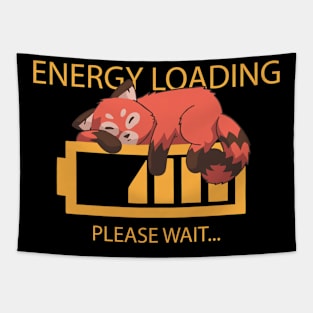 Energy Loading Funny Red Panda Tapestry