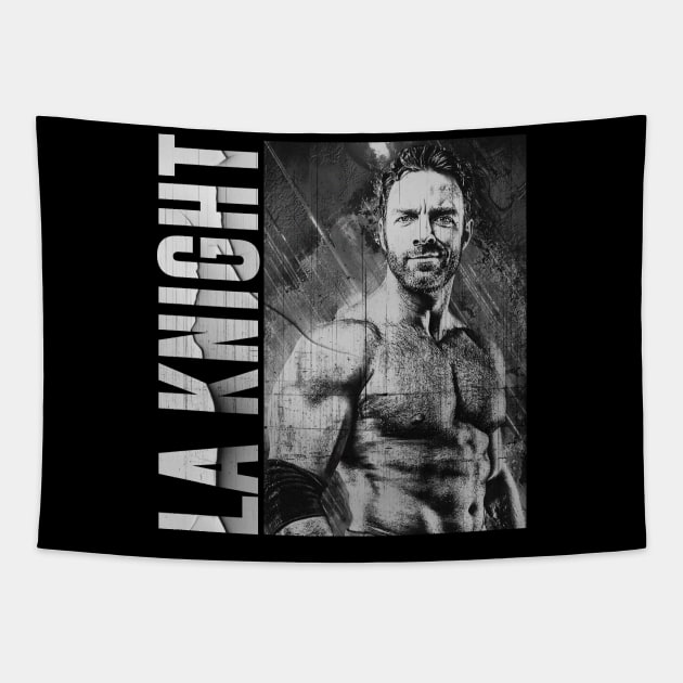 La Knight // Vintage Distressed Tapestry by Sal.Priadi