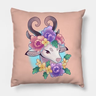 floral deer Pillow