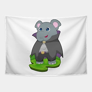 Elephant Halloween Vampire Tapestry