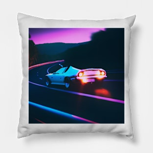 Driving through the mountains Pillow