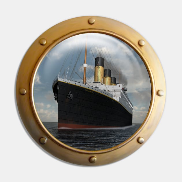 Titanic Porthole Pin by Dingo Digital