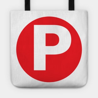 Letter P Big Red Dot Letters & Numbers Tote