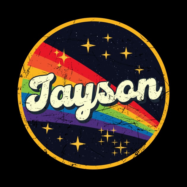 Jayson // Rainbow In Space Vintage Grunge-Style by LMW Art