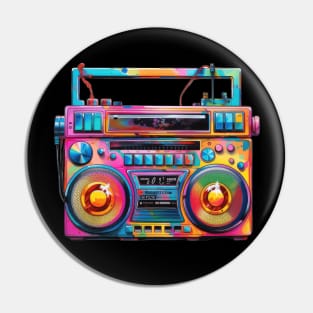 Retro Hip Hop Boombox Pin