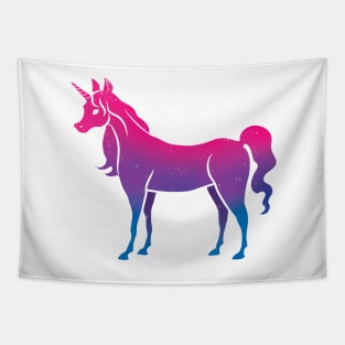 Bi Pride Unicorn on Black Tapestry