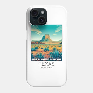 A Vintage Travel Illustration of Guadalupe Mountains National Park - Texas - US Phone Case