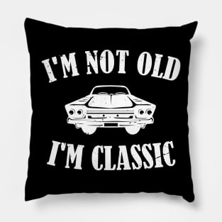 Vintage Men's I'm Not Old I'm Classic Car T-shirt Crusher Tee Pillow