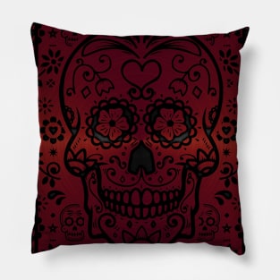 Gold sugar skull Pillow