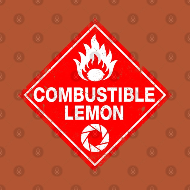 Combustible Lemon Warning Sign - Red by R-evolution_GFX