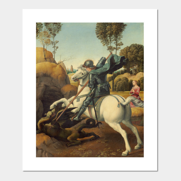 Saint George And The Dragon Oil Painting By Raphael Saint George