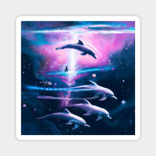 Pod of Cosmic Dolphins Magnet