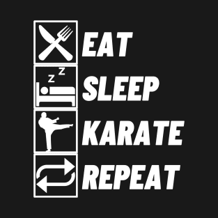 Karate Lover Funny - Eat Sleep Karate Repeat T-Shirt