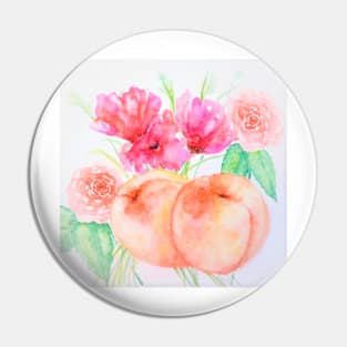 Peaches Bouquet Pin