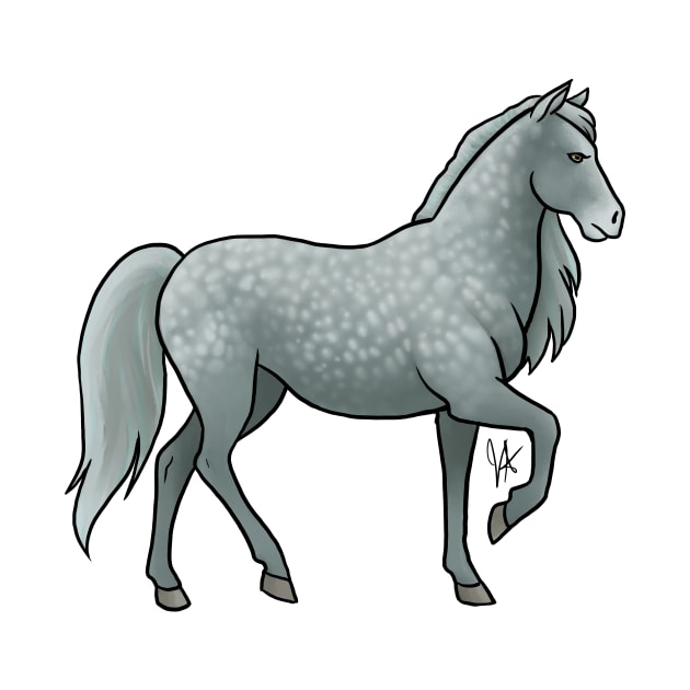 Horse - Paso Fino - Dapple Gray by Jen's Dogs Custom Gifts and Designs