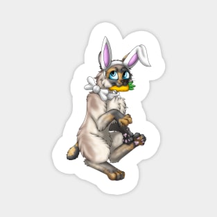 Bobtail BunnyCat: Tortie Point (White) Magnet