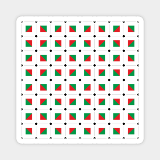 Christmas Squares Pattern Magnet