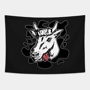 Cow head Rodeo Print Tapestry