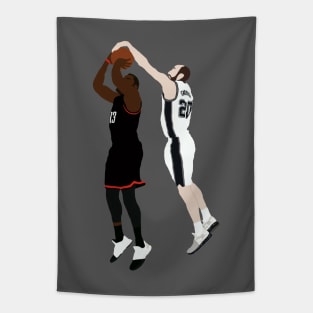 Manu Ginobili Block On James Harden Tapestry