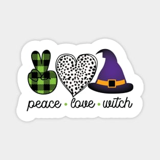 Peace Love Witch Magnet