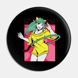 Hula Hopp Anime Girl Pin