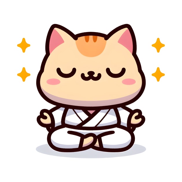 Cute cat meditation time by Ingridpd