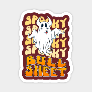 Spooky Bull Sheet Ghost | Boo Sheet Ghost Magnet