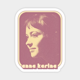 Anna Karina \/\/\ 60s Retro Fan Art Design Magnet