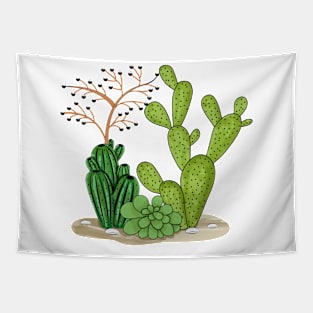 Cactus Plants Tapestry