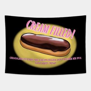 CREAM FILLED ECLAIR FUNNY DIRTY JOKE Tapestry