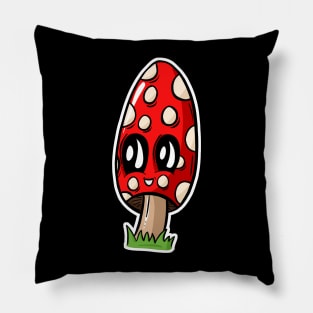 Magic Mushroom Smiling Character Pillow