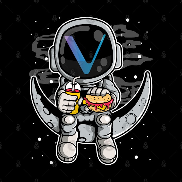 Astronaut Fastfood Vechain Crypto VET Coin To The Moon Token Cryptocurrency Wallet Birthday Gift For Men Women Kids by Thingking About