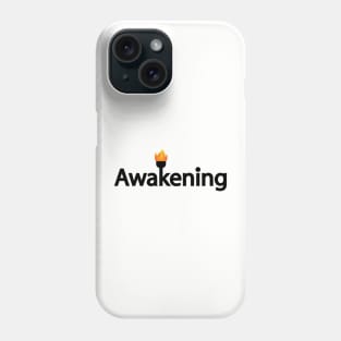 Awakening typographic logo design Phone Case