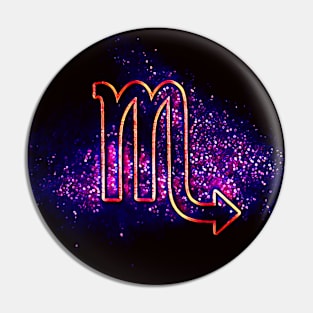 Scorpio (Retro Scorpio Zodiac) Pin