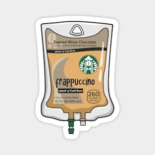 Toasted White Chocolate with Cold Brew Iced Coffee Drink IV Bag for medical and nursing students, nurses, doctors, and health workers who are coffee lovers Magnet