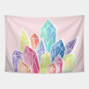 Crystals Pink Tapestry