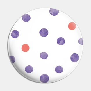 Watercolor random dots - pastel purple Pin