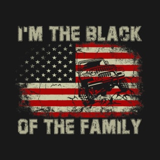 I'm The Black Of The Family American Flag Jeep Jeeps Lover T-Shirt