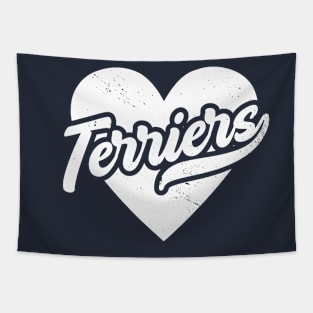 Vintage Terriers School Spirit // High School Football Mascot // Go Terriers Tapestry