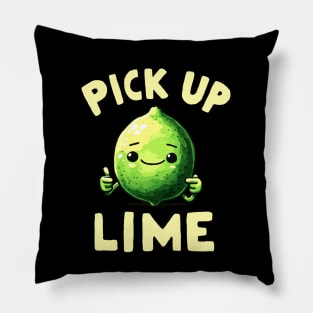 Cool Pick up Line Lime (Back Print) Pillow