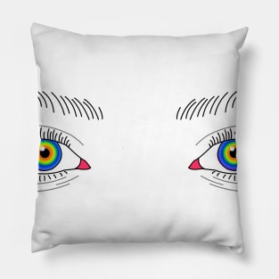 Rainbow eyes Pillow