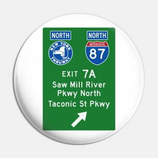 New York Thruway Northbound Exit 7A: Saw Mill River, Taconic State Pkwy Pin