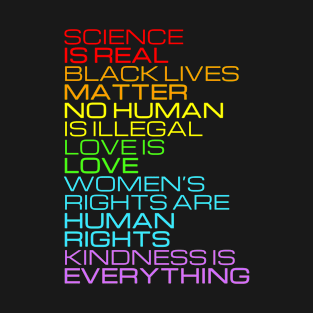 Science Is Real Rainbow List T-Shirt