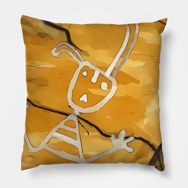 Petroglyph from Anza Borrego National Monument Pillow by WelshDesigns