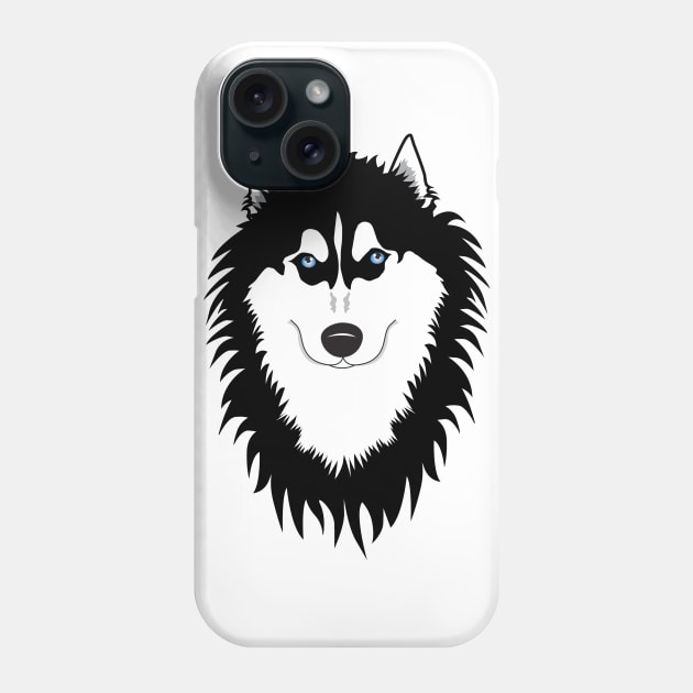 Siberian husky dog Phone Case by mounier