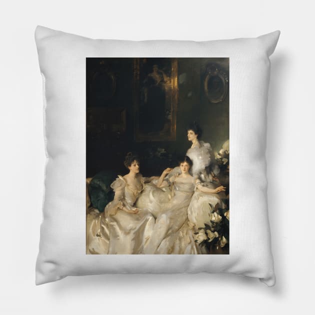 The Wyndham Sisters By John Singer Sargent Postcard Pillow by jandesky