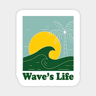 aloha hawaii waves life vintage dark style Magnet